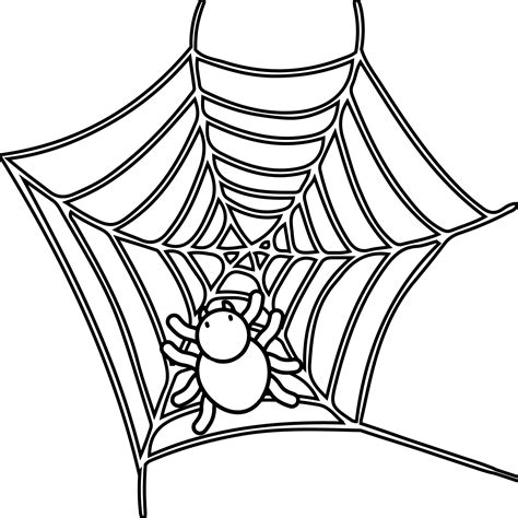 Halloween Spider Web Coloring Page