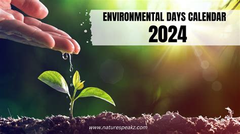 Environmental Days Calendar 2024 - Details Nature Speakz