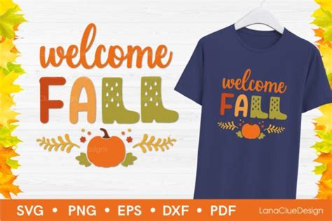 Welcome Fall Sign with Pumpkin SVG Graphic by LanaClueDesign · Creative ...