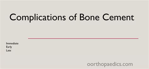 6 Complications of Bone Cement that you must be aware! – Oorthopaedics