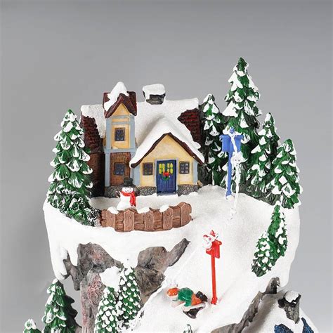 China 100% Original Christmas Village And Train Set - New arrive Mountain kid ski Xmas scene Led ...