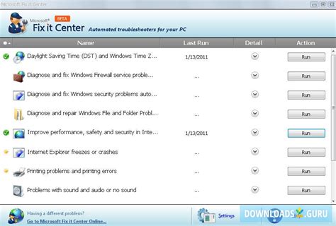 Download Microsoft® Fix it Center for Windows 11/10/8/7 (Latest version 2020) - Downloads Guru