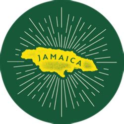 Vintage Jamaica Map Sunburst Sticker