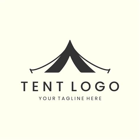 Logotipo da tenda com design de modelo de ícone de ilustração vetorial ...