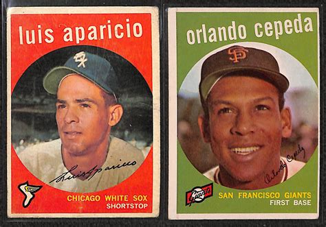 Lot Detail - Lot of 125 Different 1959 Topps Baseball Cards w. Jim Bunning