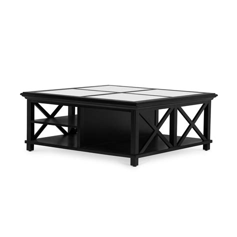 Sorrento Large Glass Coffee Table Black - IDO Interior Design Online