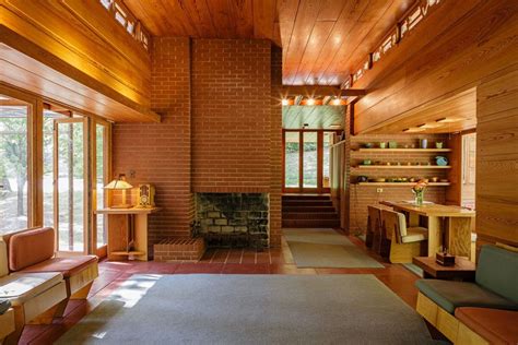 Pope-Leighey House (Interior) by Frank Lloyd Wright, Usonian Style, Falls Church, VA 1939 # ...