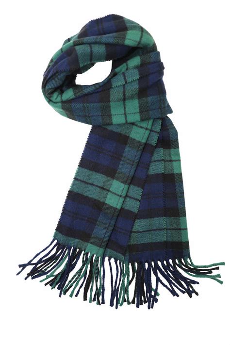 Black Watch Cashmere Feel Scottish Tartan Scarf - US Wholesale Scarves