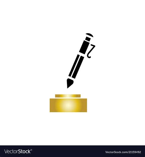 Writer symbol pen logo design Royalty Free Vector Image