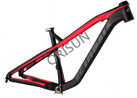 Red / Orange Hardtail Mtb Bike Frames , 27.5 Inch Aluminum Alloy Bike Frame