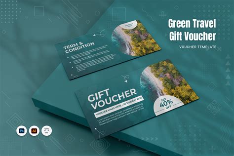 Green Travel - Gift Voucher Graphic by FannanStudio · Creative Fabrica