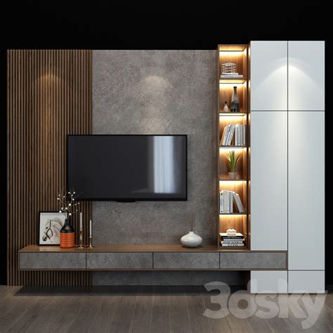 3d models: Other - TV shelf 30 | Living room tv unit designs, Living room decor apartment ...