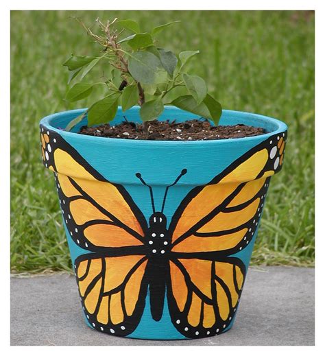 Butterfly Pot | I painted this pot for the bougainvillea pla… | Flickr