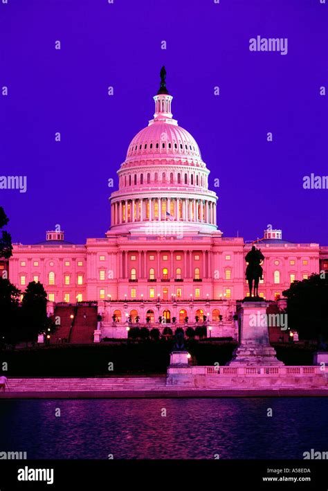 Capitol Building, Night Stock Photo - Alamy