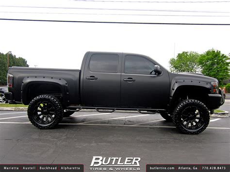 Satin Black Chevy Silverado with 22in XD Misfit Wheels | Flickr