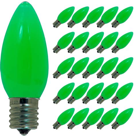 Green Solid LED Christmas Light Bulbs | C7 C9 | Shop | Lee Display
