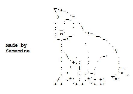 ASCII - Cat by Samamine on DeviantArt