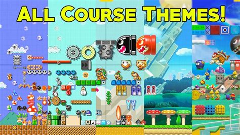 Super Mario Maker 2 - All Course Themes (All Objects, Enemies, & Items) - YouTube