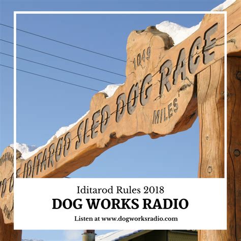 Mushing Radio: Iditarod Rule Changes | Dog Works Radio