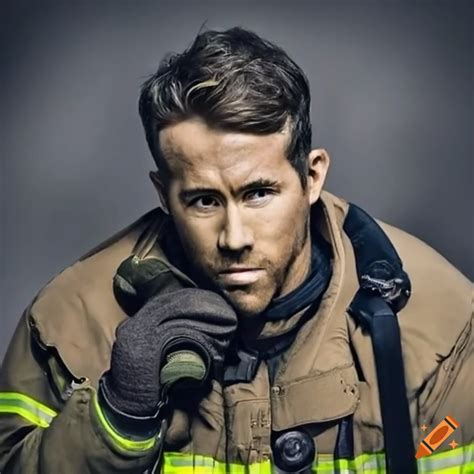 Image of ryan reynolds as a firefighter on Craiyon