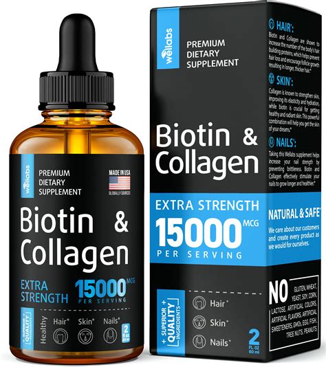 Buy Premium Biotin & Collagen Hair Growth Drops - Potent US Made Hair Growth Product - y Skin ...