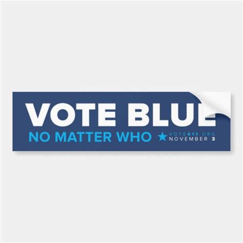 Vote Blue (SIMPLE) Bumper Sticker | Zazzle.com