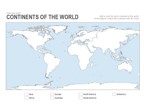 Printable Map Of The 7 Continents Free Printable Maps - Map