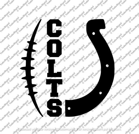 Football Svg File Football Clipart Colts Team Mascot Svg Design ...