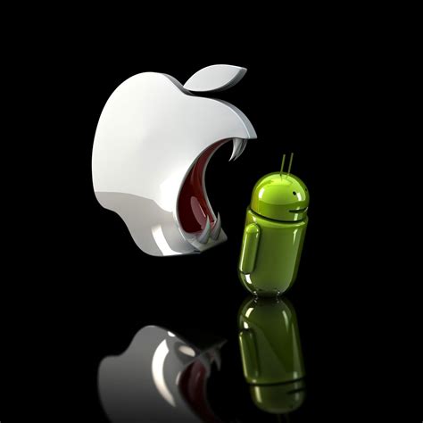 Funny Apple and Android Logo -Logo Brands For Free HD 3D