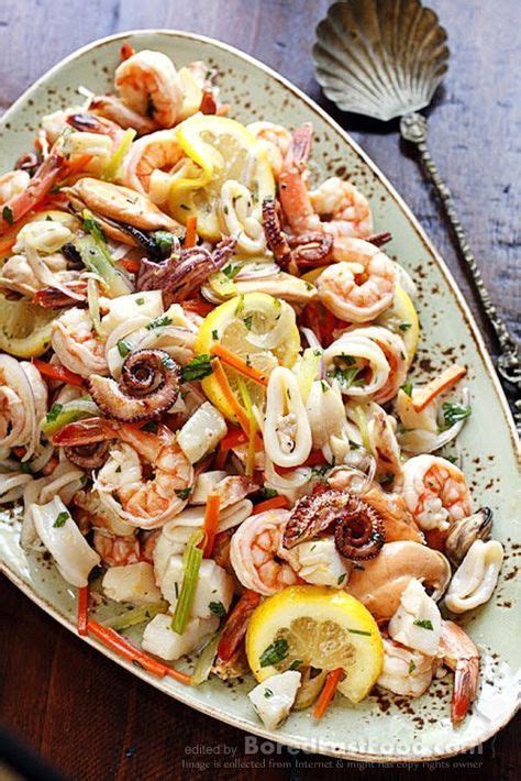 Marinated Seafood Salad | Sea food salad recipes, Seafood dinner, Food network recipes