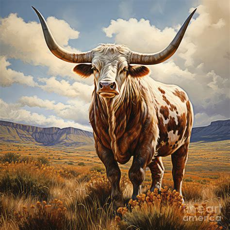 Majestic Texas Longhorn Digital Art by Elisabeth Lucas - Fine Art America