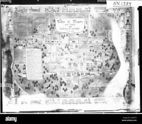 Antique map of oxford Black and White Stock Photos & Images - Alamy