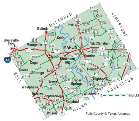 Falls County Texas Map - Printable Maps