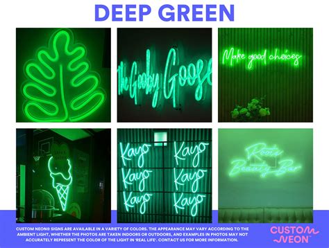 Dark Green Neon Signs | Deep Green Custom Neon® Lights