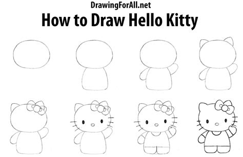 How to Draw Hello Kitty | Hello kitty drawing, Hello kitty crafts ...