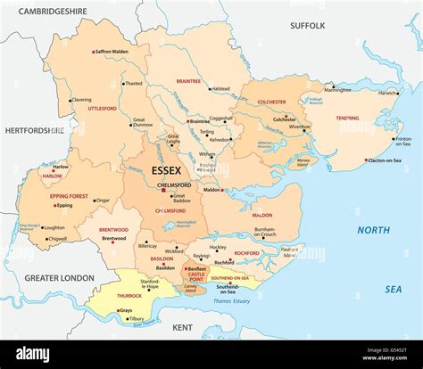 vector map of the administrative county essex, england Stock Vector Image & Art - Alamy