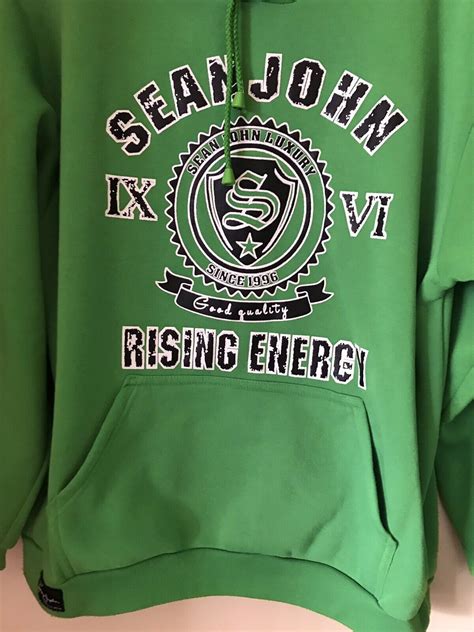 Size Large Vintage 90s/00s Sean John Luxury Green Hoodie [P Diddy Clothing Line] | eBay