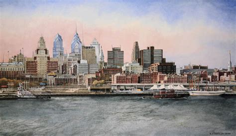 Philadelphia Skyline -painting & limited edition print - Santoleri