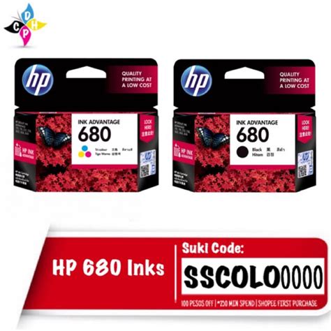 HP 680 Ink Cartridge ( Black / Tri-Color ) | Shopee Philippines