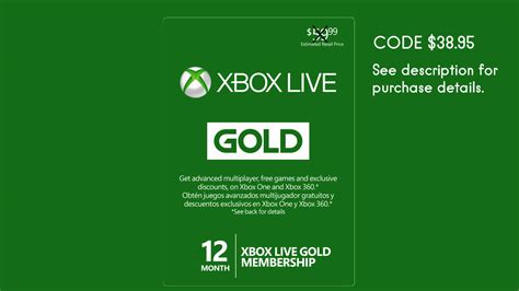 Xbox Live Gold 12 months