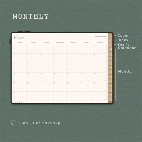 Digital planner, Yearly calendar, Calendar