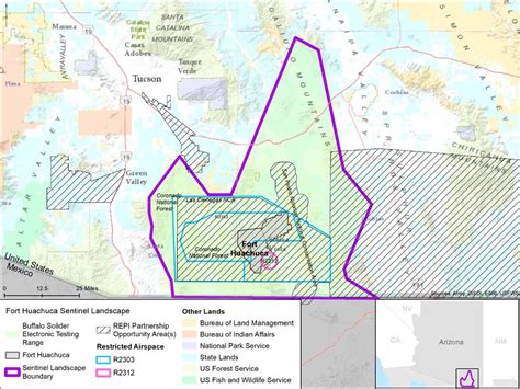 Fort Huachuca Sentinel Landscape Boundary map (repimap.org). - Sonoran Joint Venture