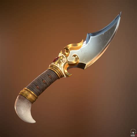 Fantasy Dagger by Claudio RuggioLow poly model of a dagger based on a ...