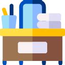 Teacher desk Basic Accent Outline icon