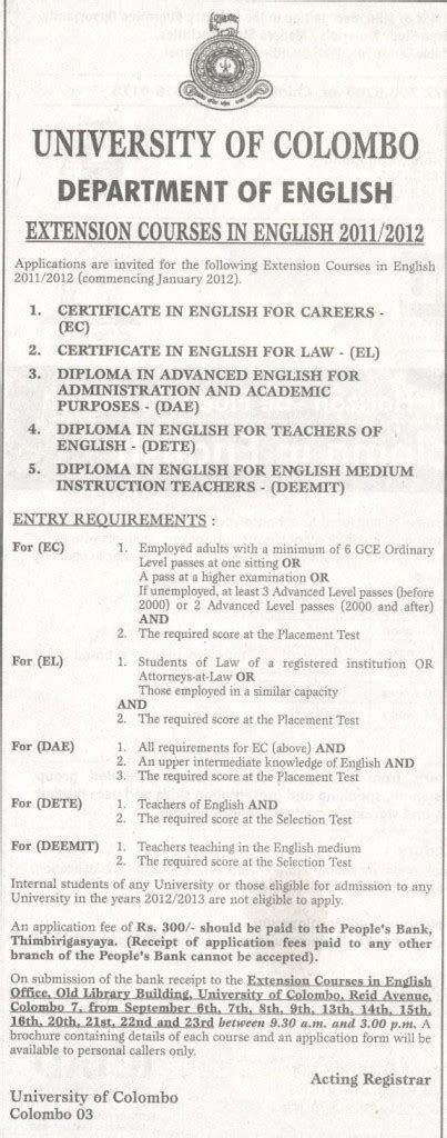 English Courses by University of Colombo – SynergyY