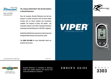 VIPER 3303 OWNER'S MANUAL Pdf Download | ManualsLib