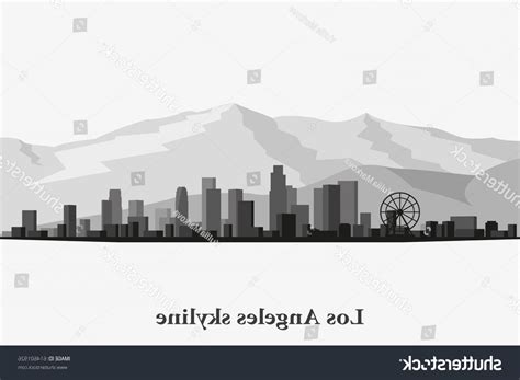 Los Angeles Skyline Drawing at PaintingValley.com | Explore collection of Los Angeles Skyline ...