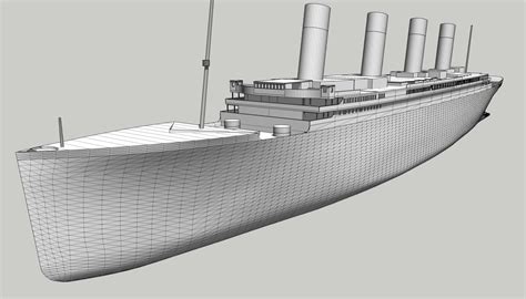 incomplete titanic hull 3d model