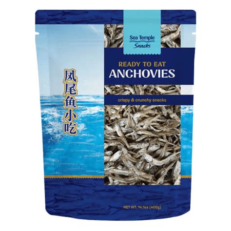 Sea Temple Dried Anchovies Ready to Eat Crispy and Crunchy Fish Snacks ...