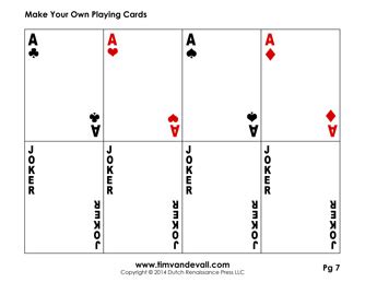 Blank Playing Card Template | Make Your Own Playing Cards PDF